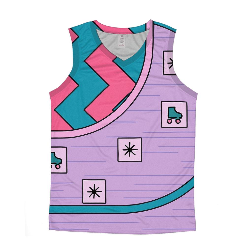 Miami Roller Rink Zigzag stylish racerback tanks