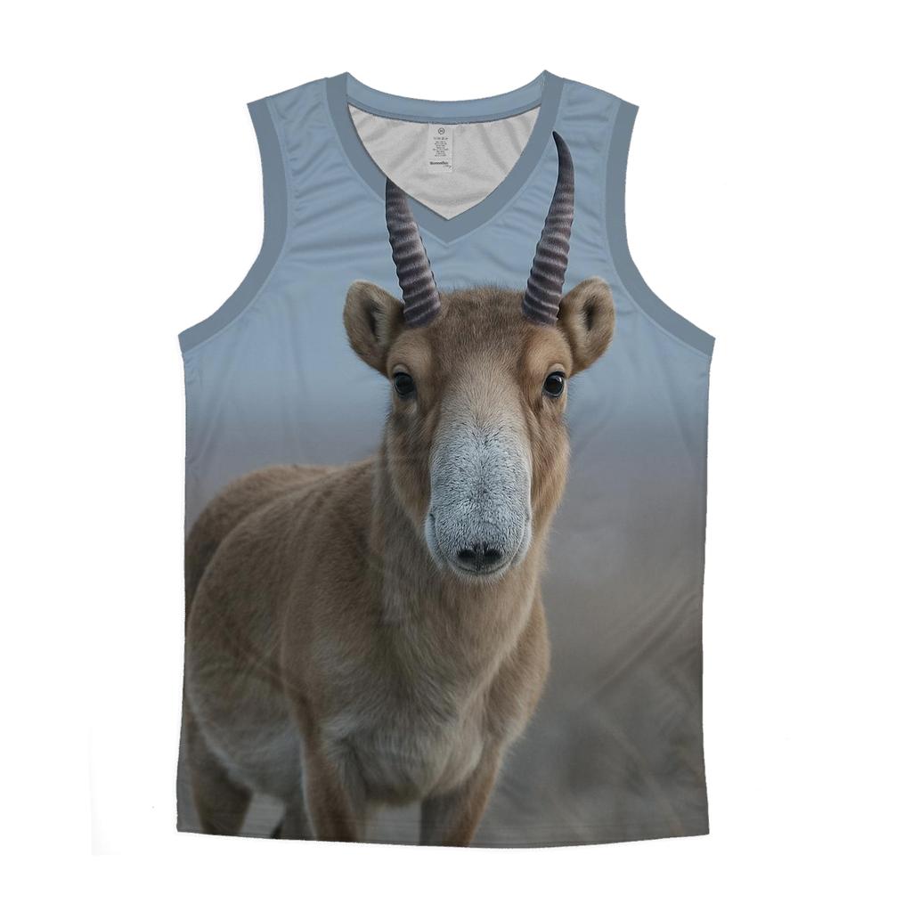 Frost Steppe Sentinel Saiga Antelope sports performance tank tops