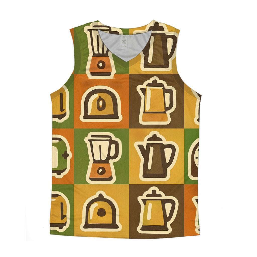 Avocado Appliance Pop Grid personalized athletic tanks
