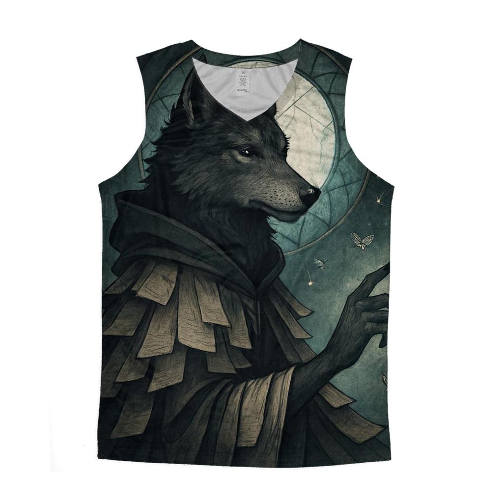 Library Of The Night Sentinel graphic print tank tops