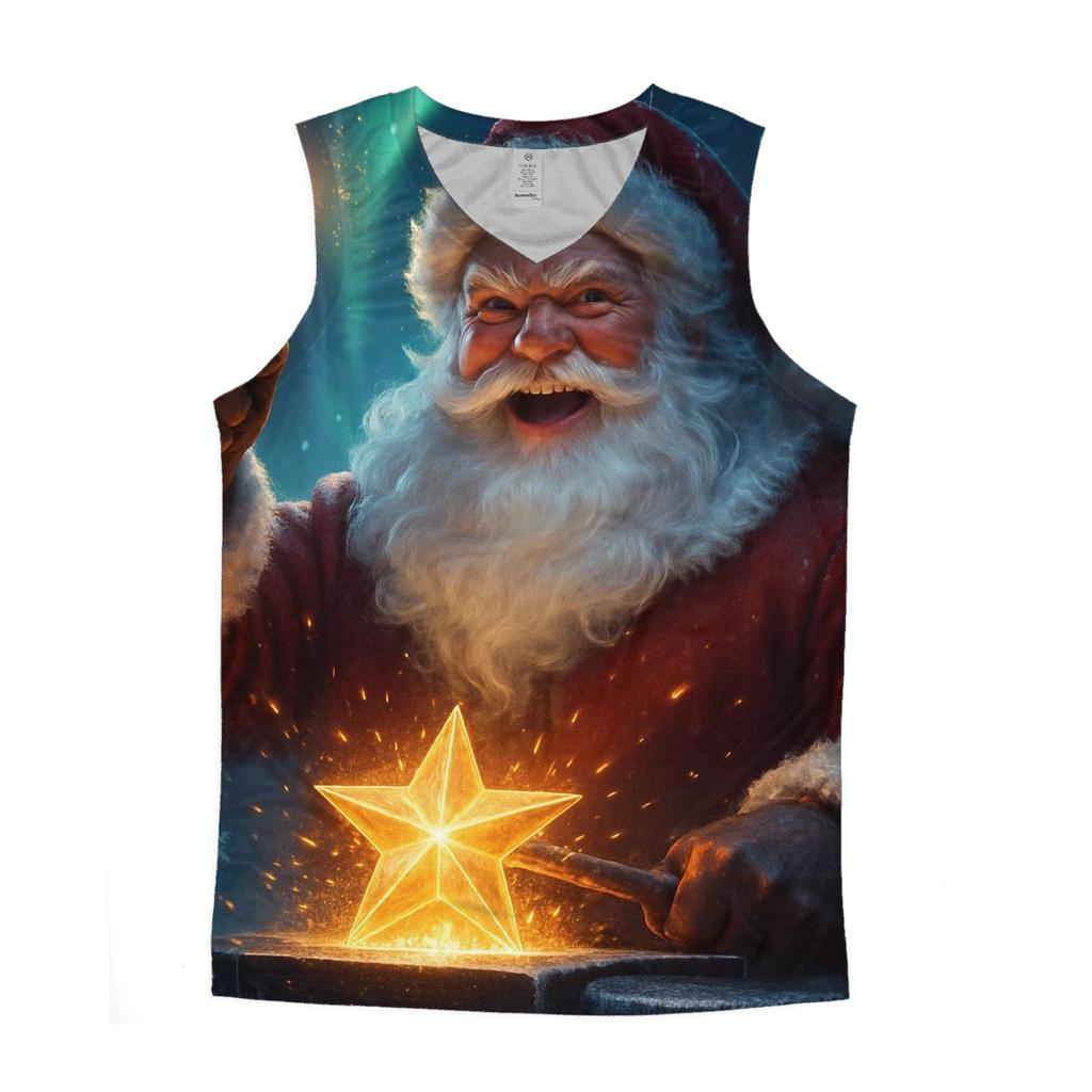 Frostfire Santa In The Aurora Forge custom tank tops