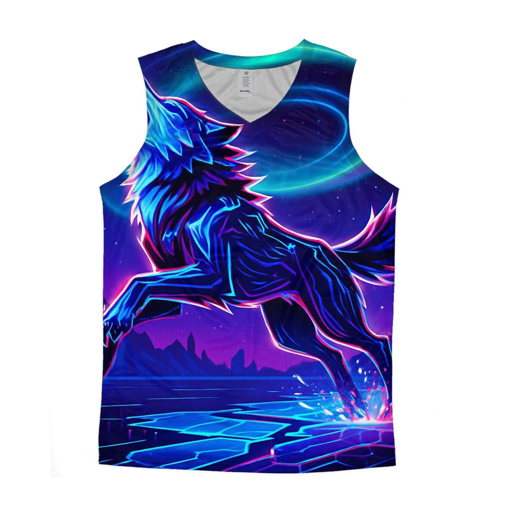 Neon Tundra Circuit Howl graphic print tank tops