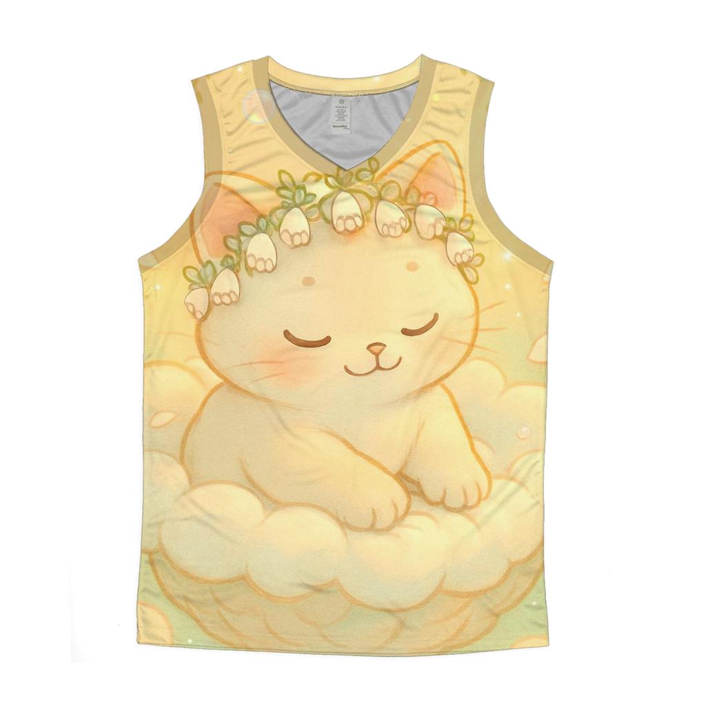 Sunrise Cloud Garden Purr Bloom personalized athletic tanks