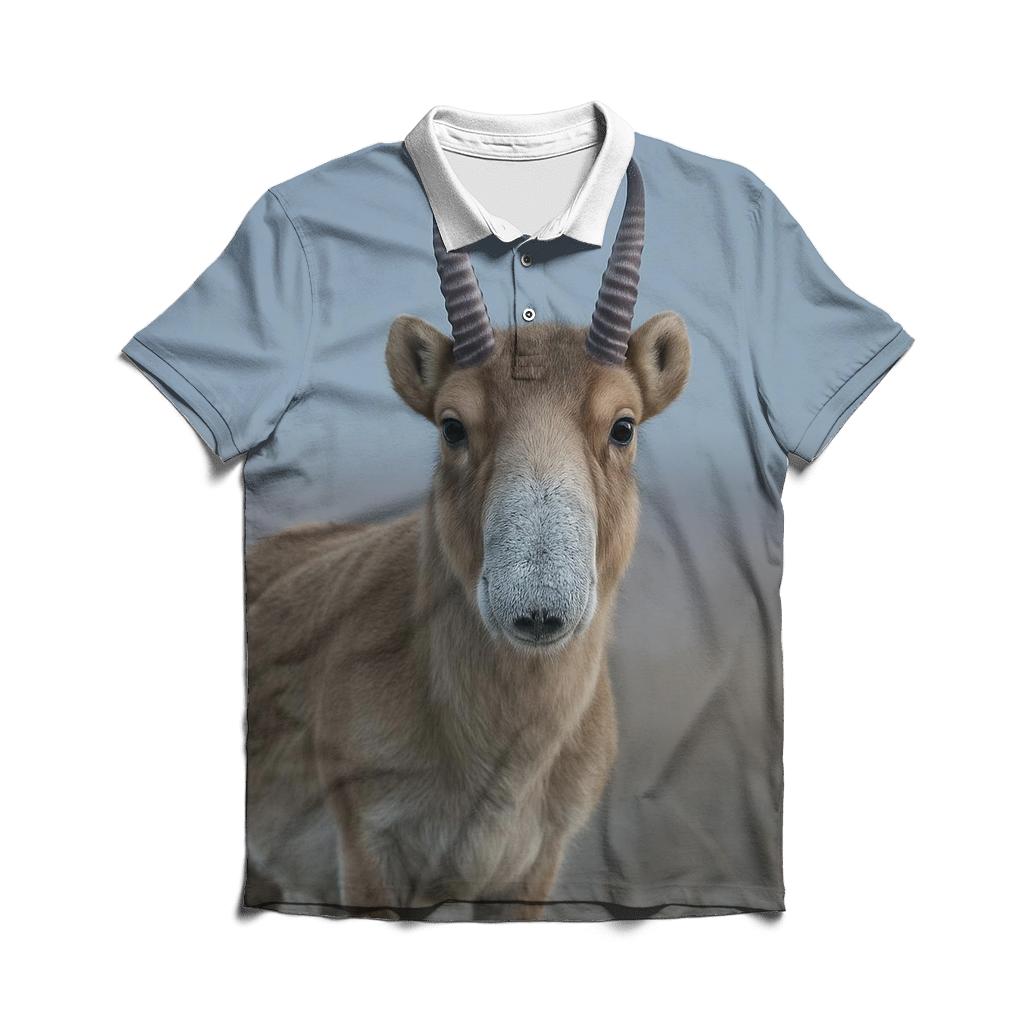 Frost Steppe Sentinel Saiga Antelope branded logo polo shirts