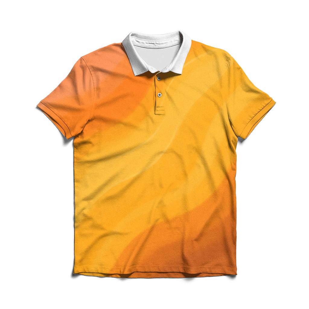 Molten Orchard Drift Gradient stylish collar polo tees