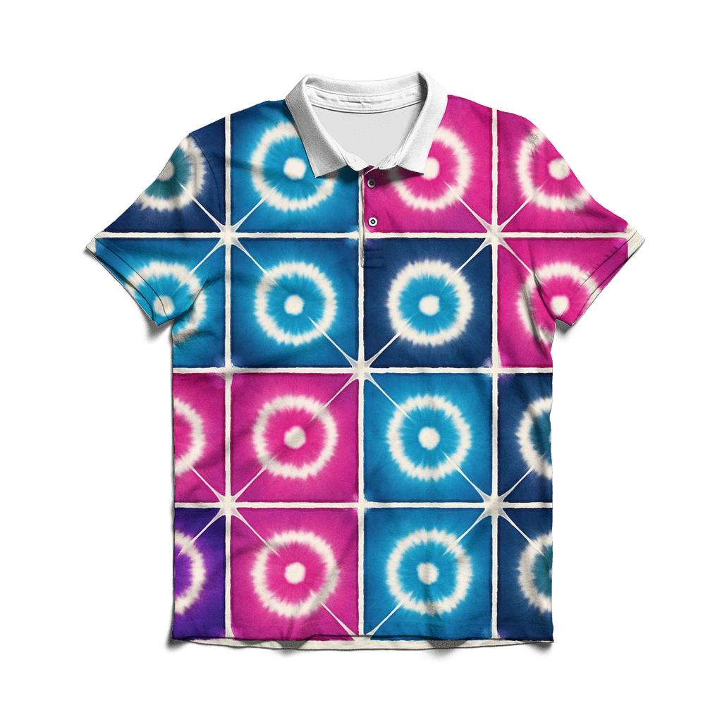 Pulsar Itajime Clamp Burst Grid premium cotton polo shirts