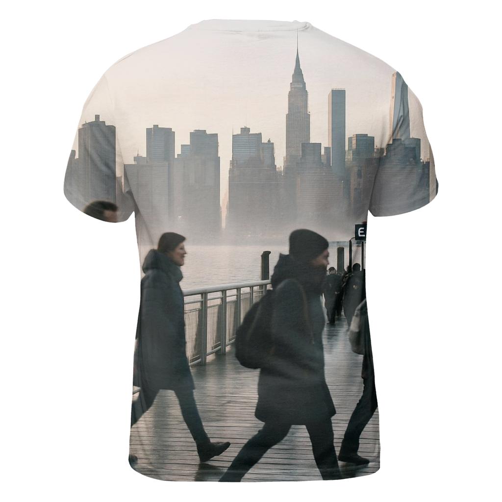Gantry Plaza Dawn Commute Across The East River custom all-over print shirts