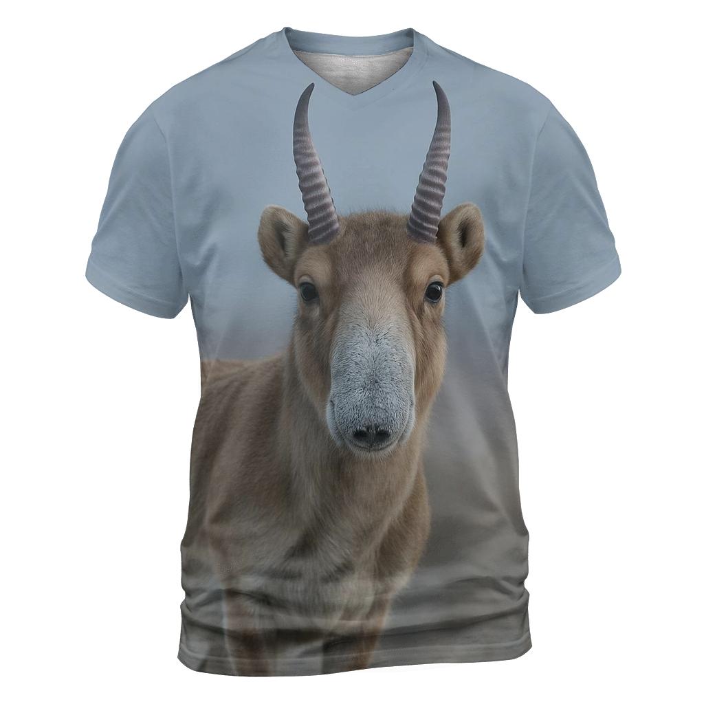Frost Steppe Sentinel Saiga Antelope trendy printed shirt styles