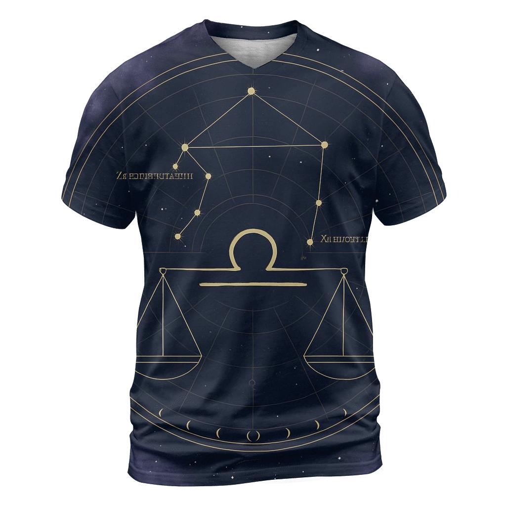 Libra Equinox Scales Celestial Diagram trendy printed shirt styles