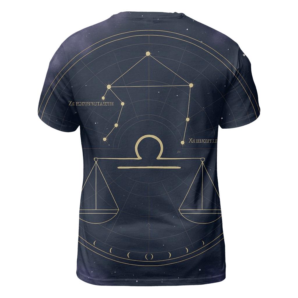 Libra Equinox Scales Celestial Diagram trendy printed shirt styles