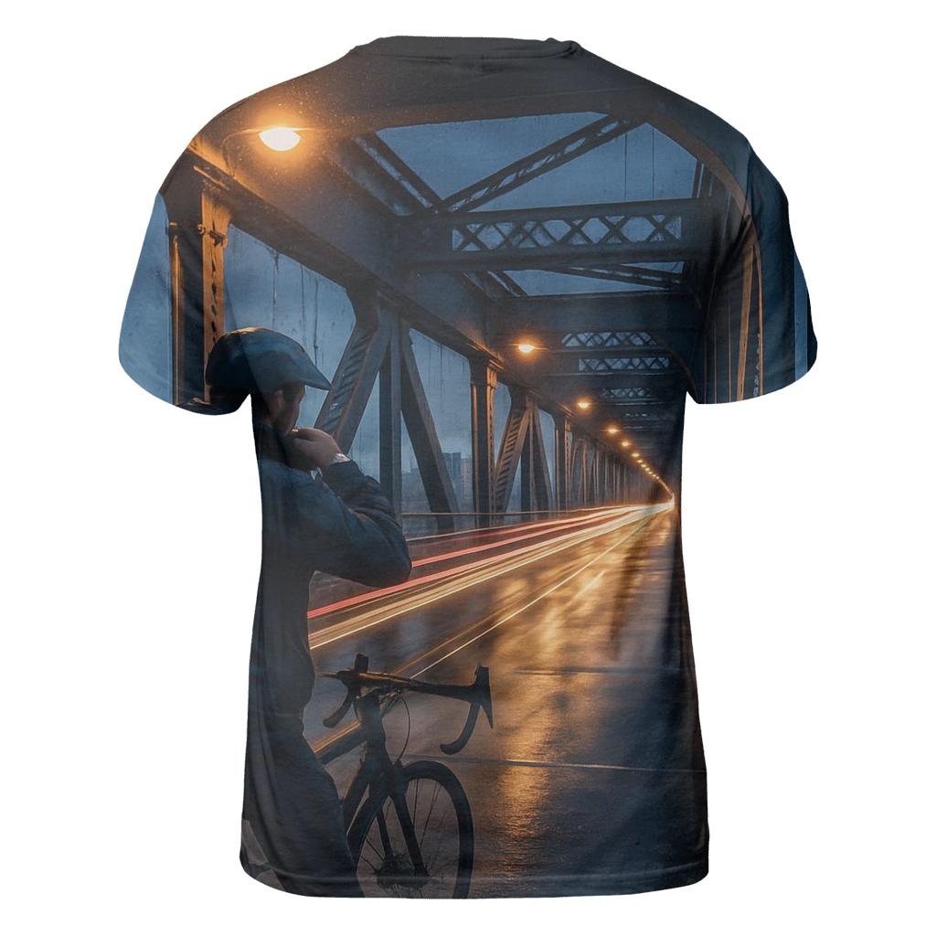 Rainy Blue Hour From The Manhattan Bridge Pedestrian Path vibrant all-over design tees