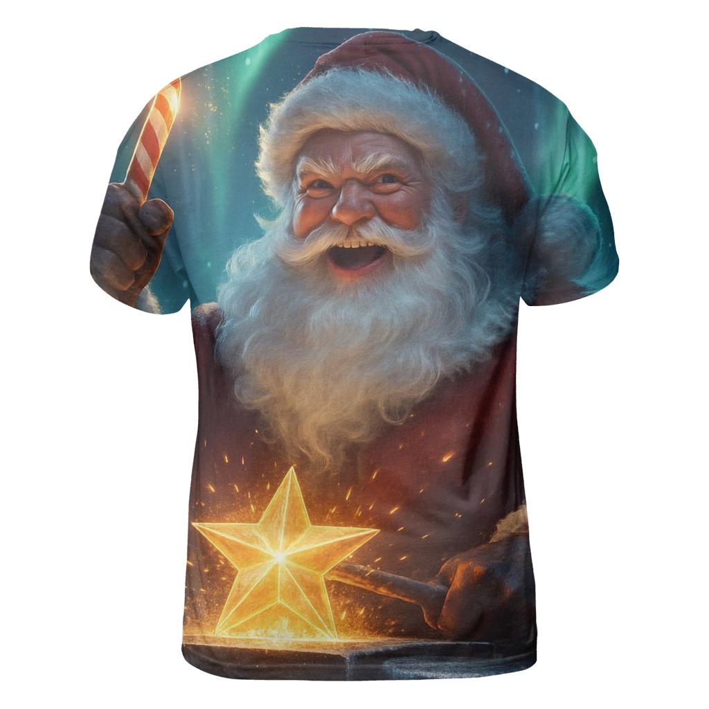 Frostfire Santa In The Aurora Forge personalized full print shirts