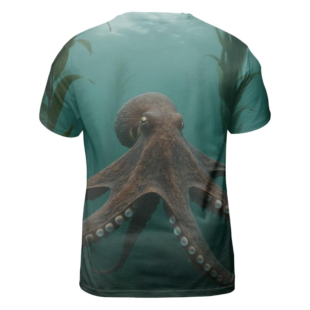 Kelp Forest Glide Giant Pacific Octopus custom all-over print shirts