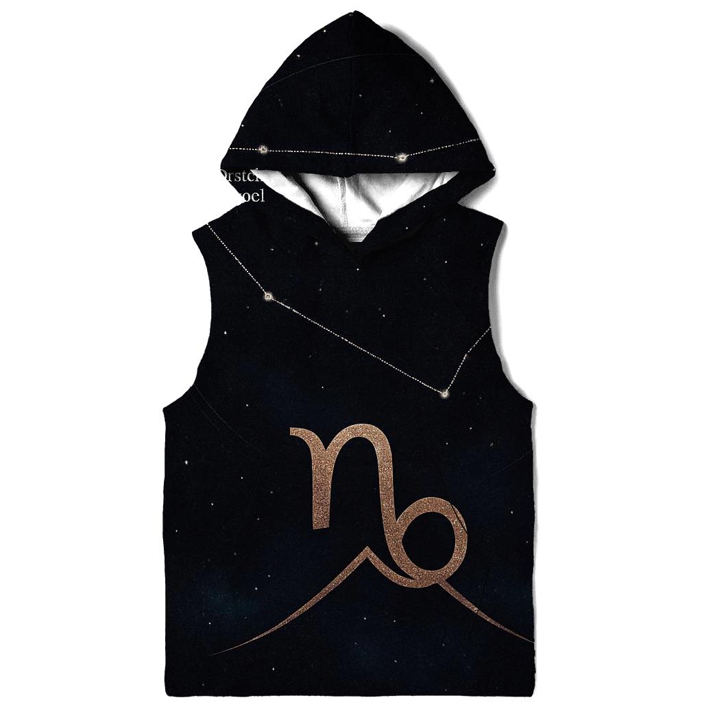 Capricorn Mountain Goat Star Chart Emblem premium hoodies