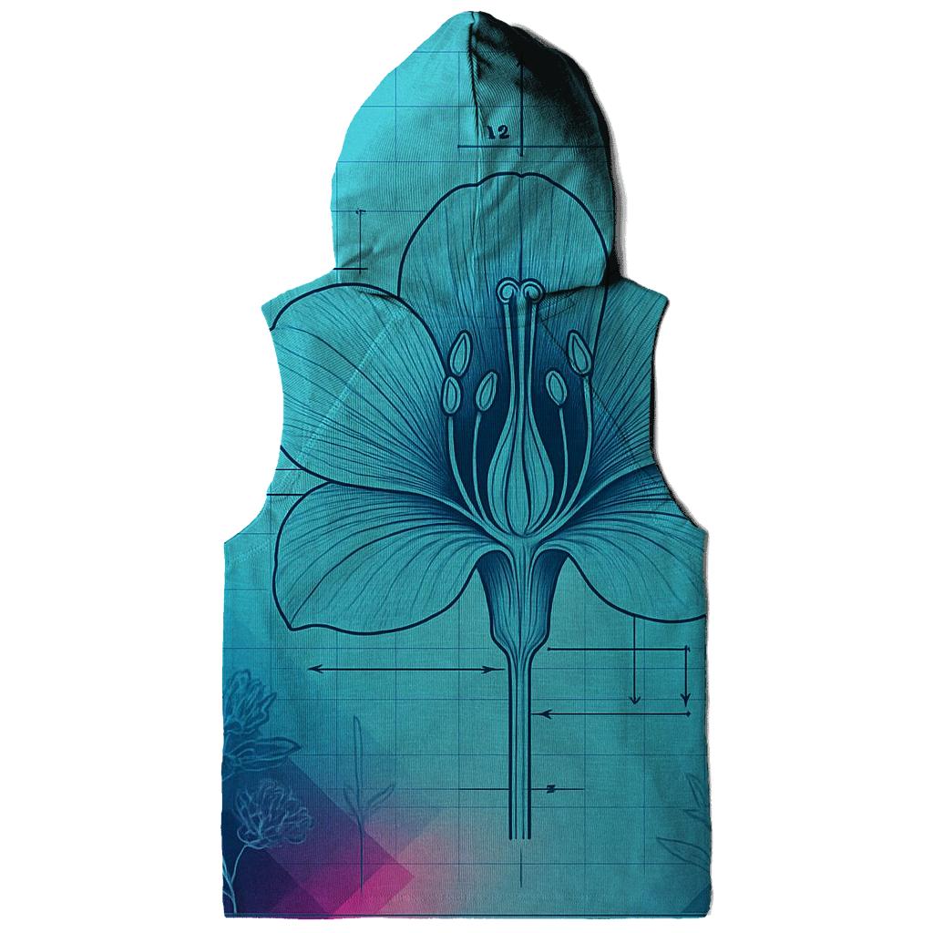 Prismatic Blueprint Botanical graphic hoodies