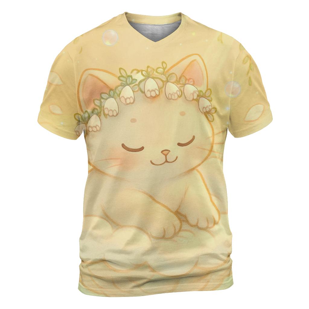 Sunrise Cloud Garden Purr Bloom statement graphic shirts