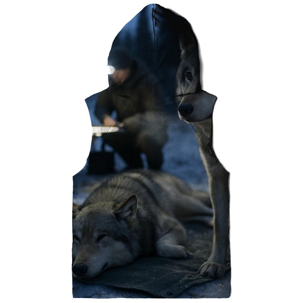 Radio Collar Check In The Boreal Research Clearing embroidered hoodies