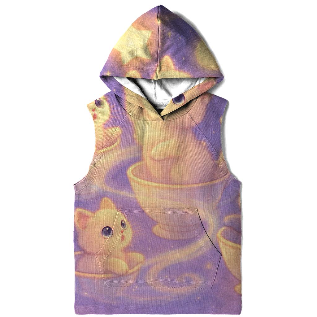 Moonlit Teacup Kitten Carousel graphic hoodies