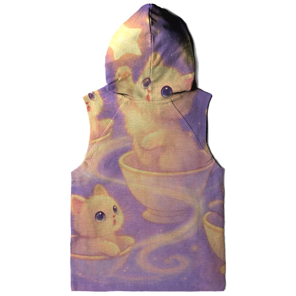 Moonlit Teacup Kitten Carousel graphic hoodies