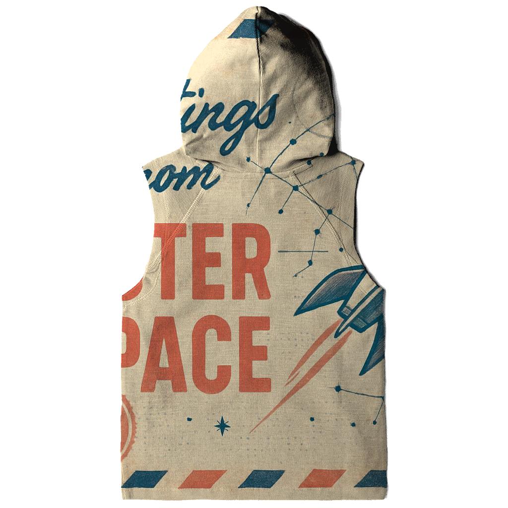 Aged Cosmic Postcard Air Mail Collage designer hoodies