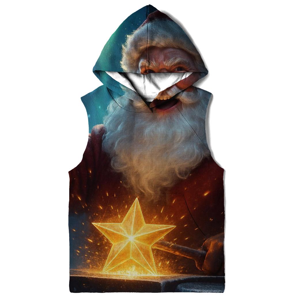 Frostfire Santa In The Aurora Forge heavyweight hoodies