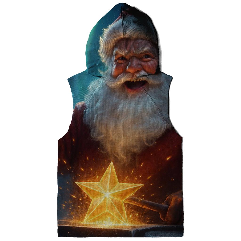 Frostfire Santa In The Aurora Forge heavyweight hoodies