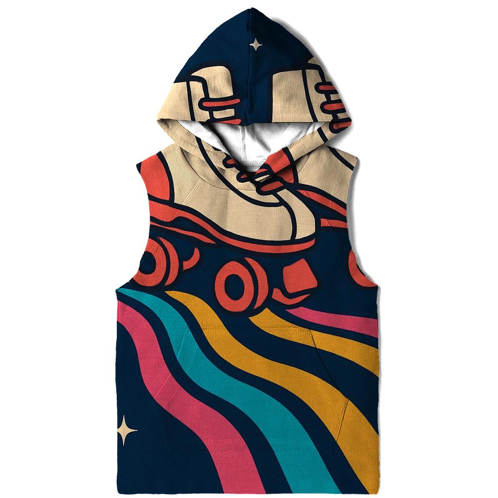 Roller Rink Neon Waves lightweight hoodies