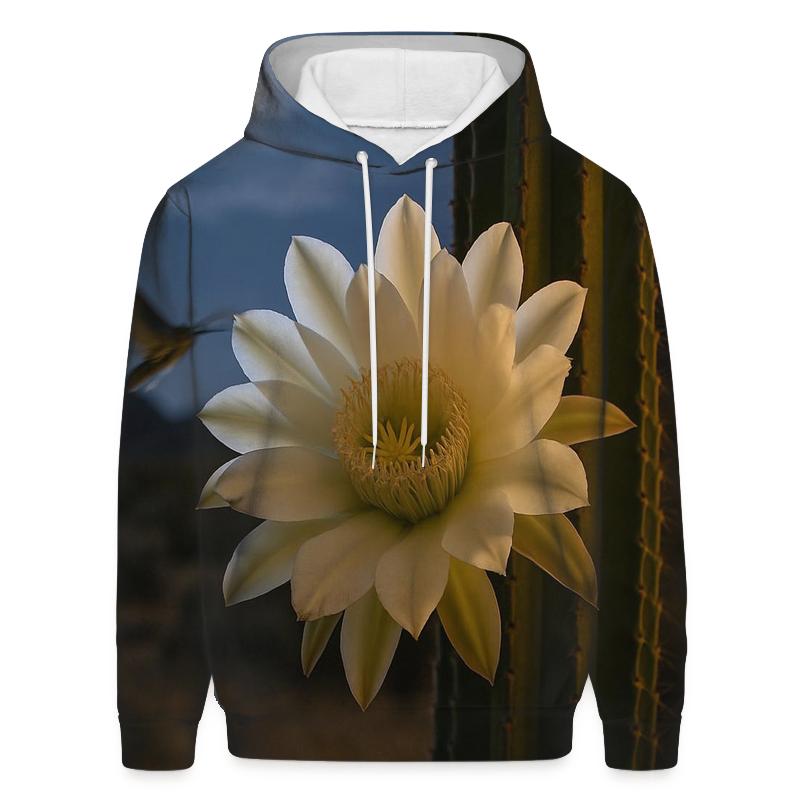 Moonlit Queen Of The Night Cactus Bloom graphic hoodies