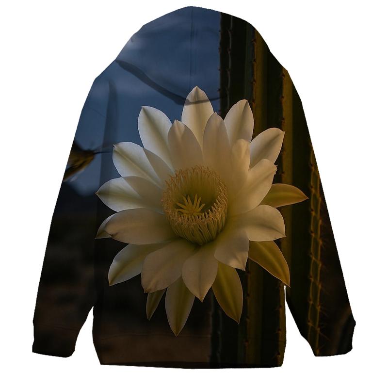 Moonlit Queen Of The Night Cactus Bloom graphic hoodies