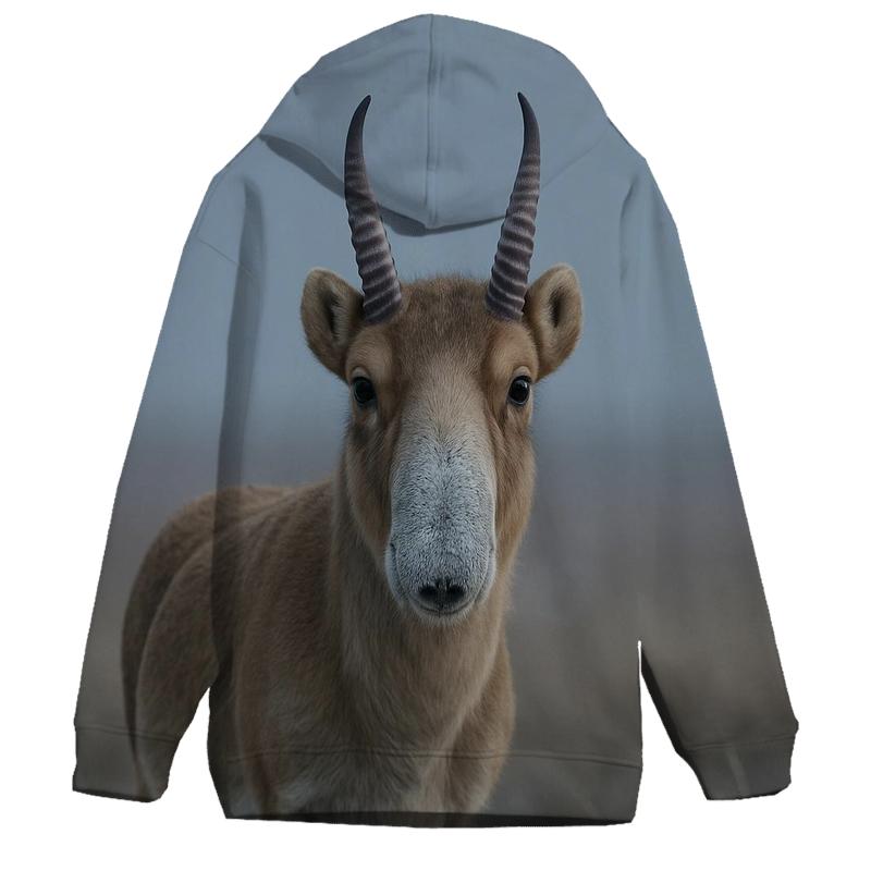 Frost Steppe Sentinel Saiga Antelope pullover hoodies
