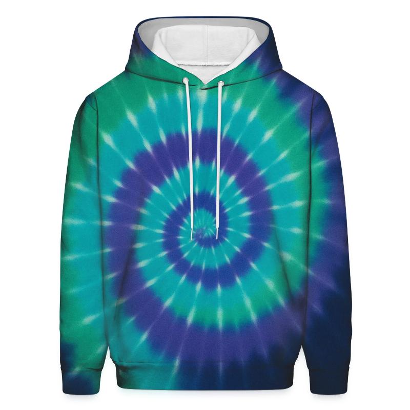 Aurora Spiral Overdye Vortex custom hoodies