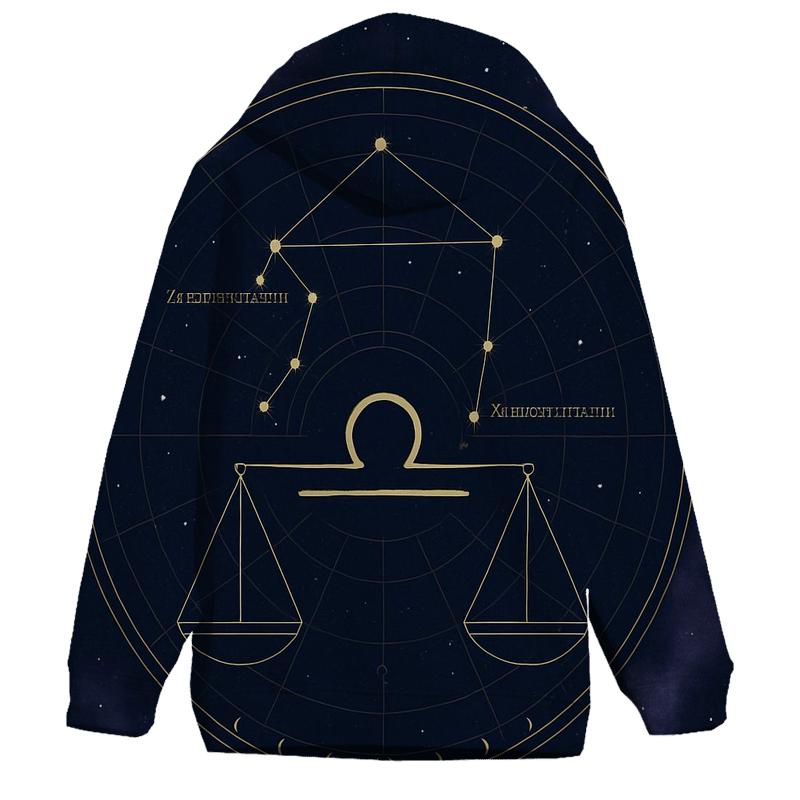 Libra Equinox Scales Celestial Diagram graphic hoodies