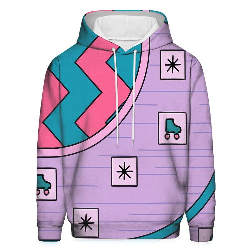 Miami Roller Rink Zigzag graphic hoodies
