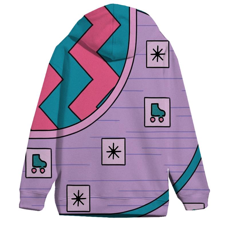 Miami Roller Rink Zigzag graphic hoodies