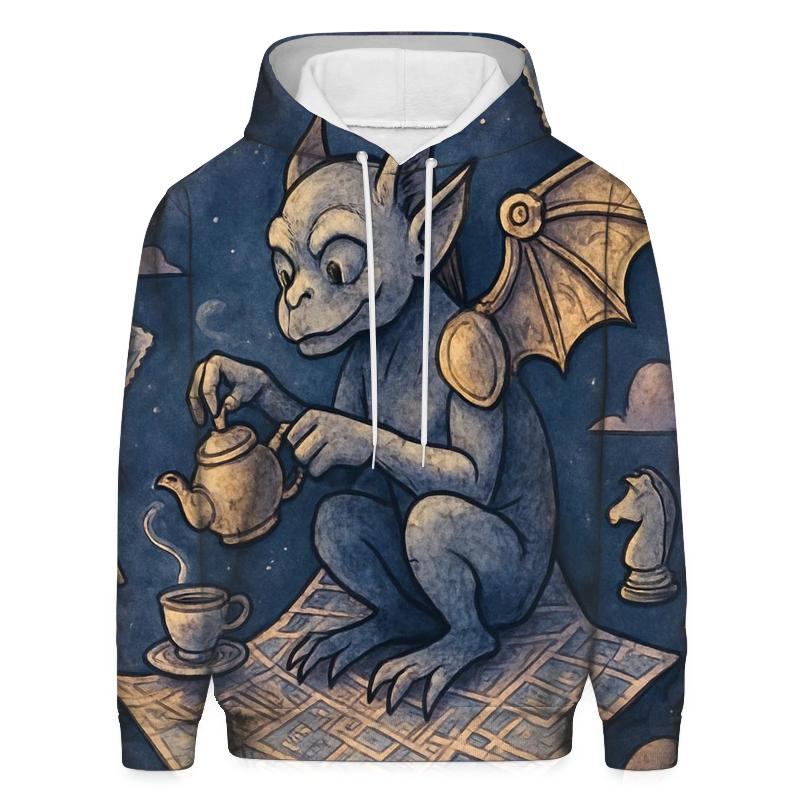 Clockwork Gargoyle Picnic On A Floating Map designer hoodies