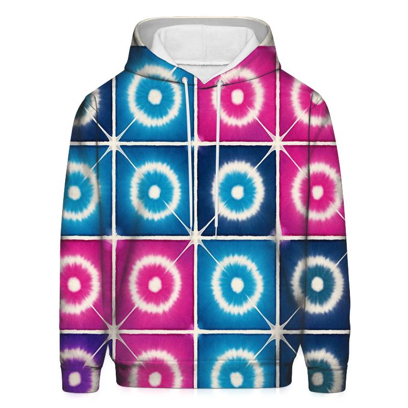 Pulsar Itajime Clamp Burst Grid zip-up hoodies