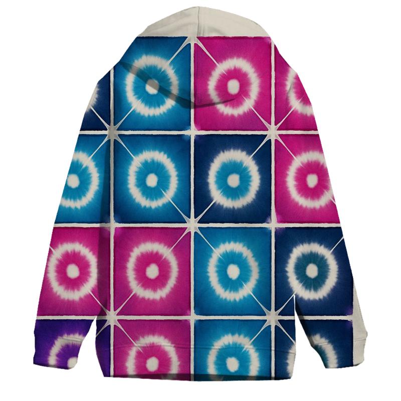 Pulsar Itajime Clamp Burst Grid zip-up hoodies