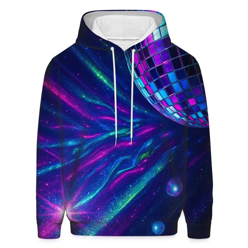 Neon Prism Disco Arc zip-up hoodies
