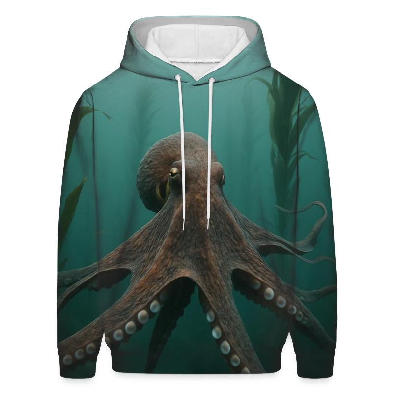 Kelp Forest Glide Giant Pacific Octopus premium hoodies
