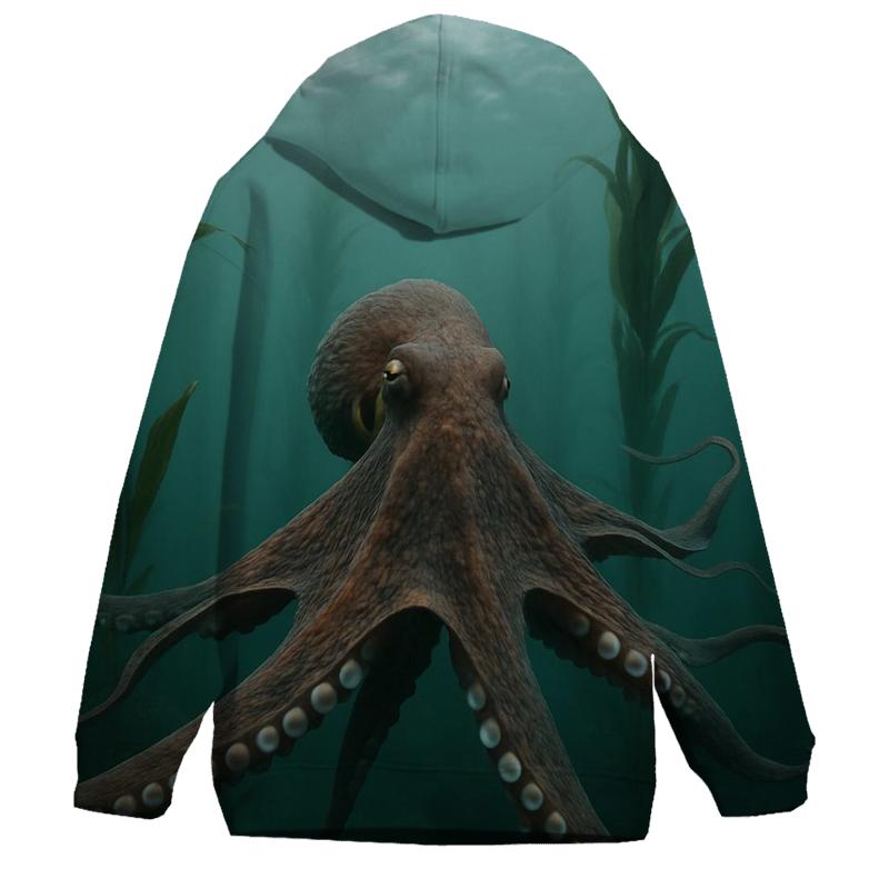 Kelp Forest Glide Giant Pacific Octopus premium hoodies