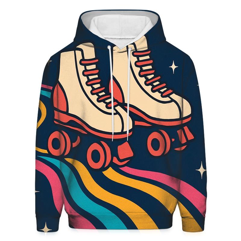 Roller Rink Neon Waves hoodies fashion