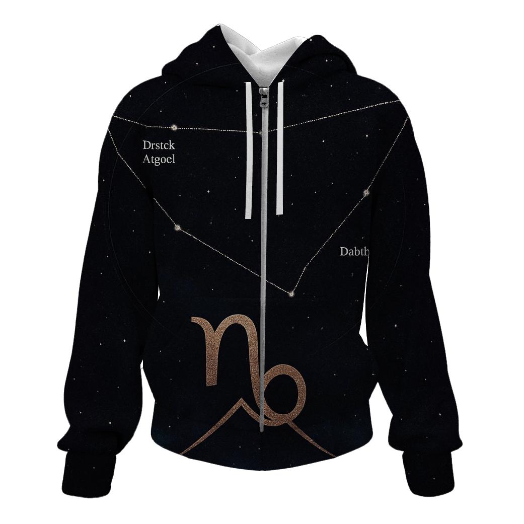 Capricorn Mountain Goat Star Chart Emblem custom hoodies