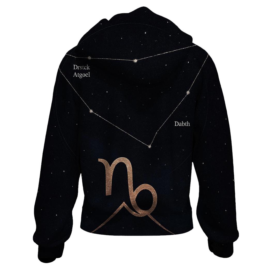 Capricorn Mountain Goat Star Chart Emblem custom hoodies