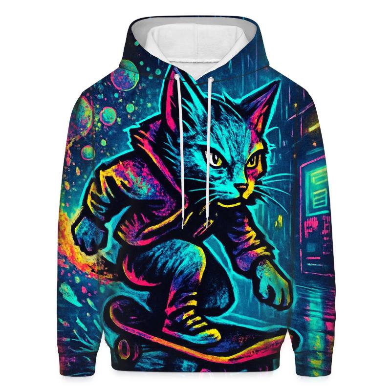 Neon Bubblewave Alley Cat hoodie designs