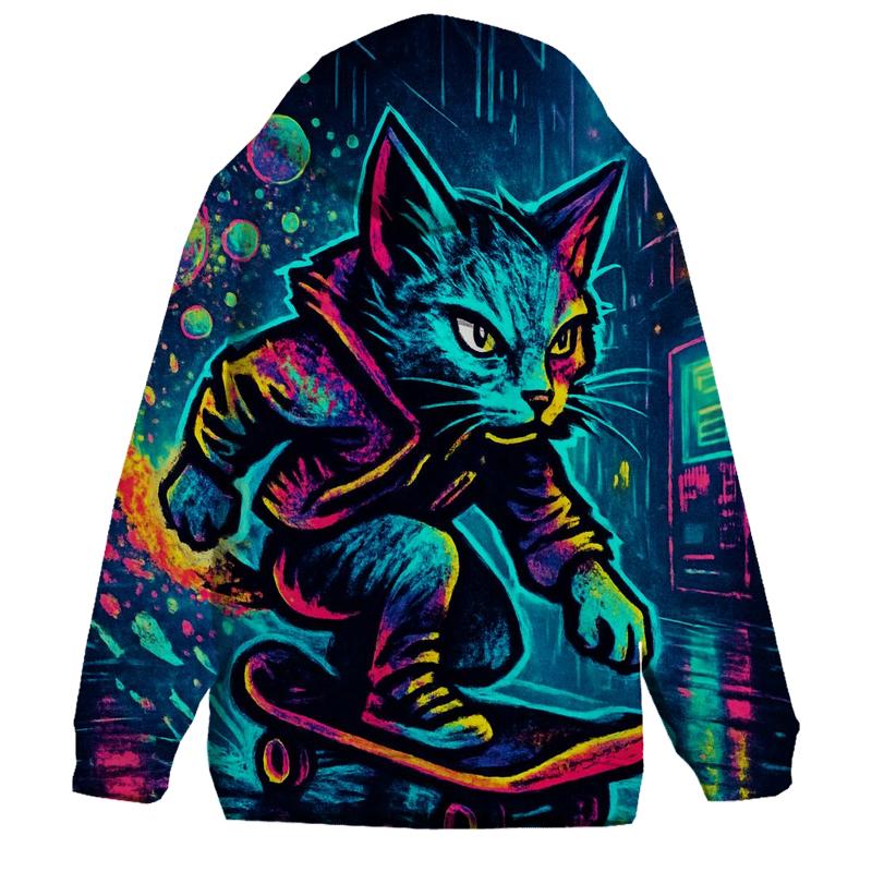 Neon Bubblewave Alley Cat hoodie designs