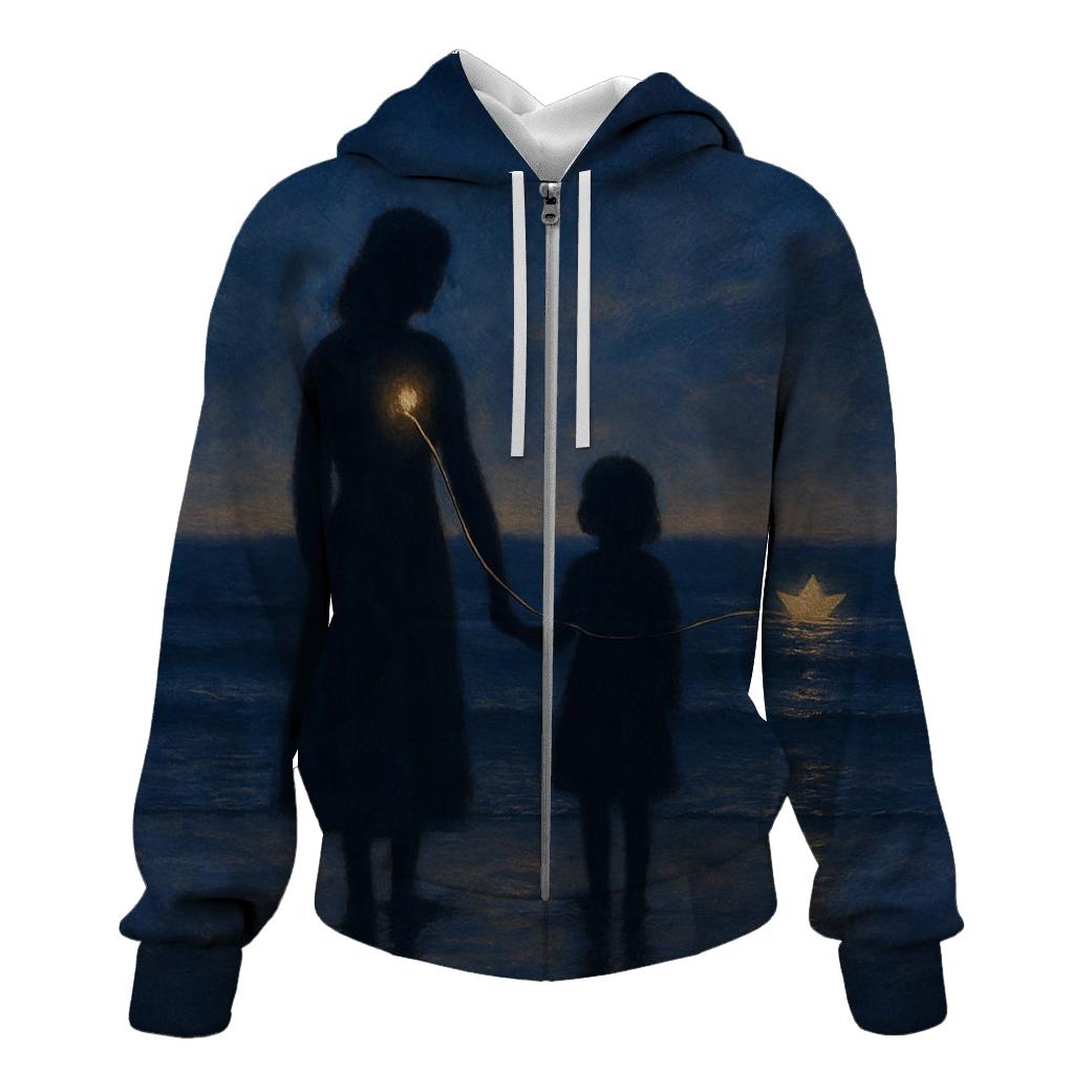 The Heart As Harbor A Mother Who Lets You Sail And Still Come Home embroidered hoodies