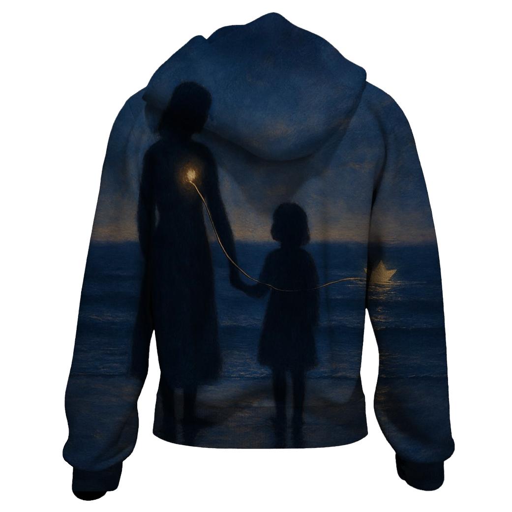 The Heart As Harbor A Mother Who Lets You Sail And Still Come Home embroidered hoodies