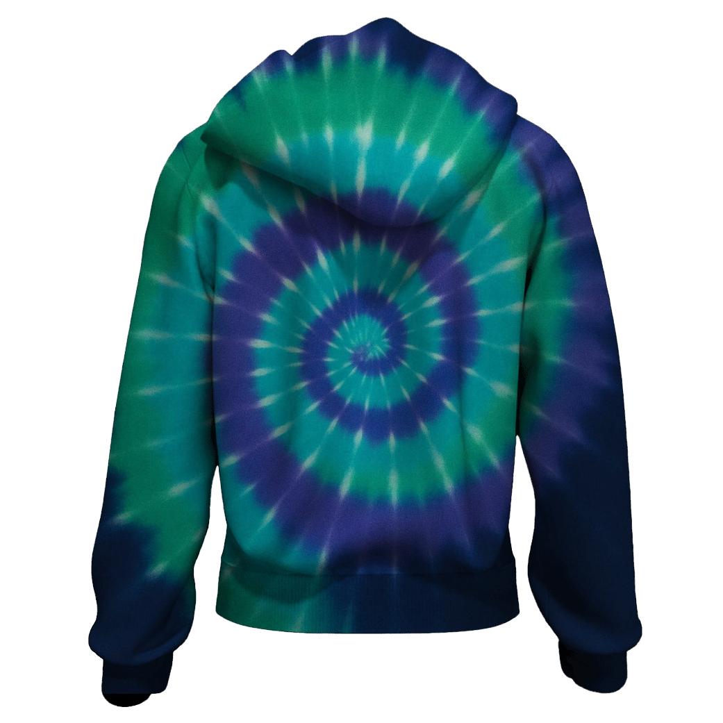 Aurora Spiral Overdye Vortex hoodies fashion