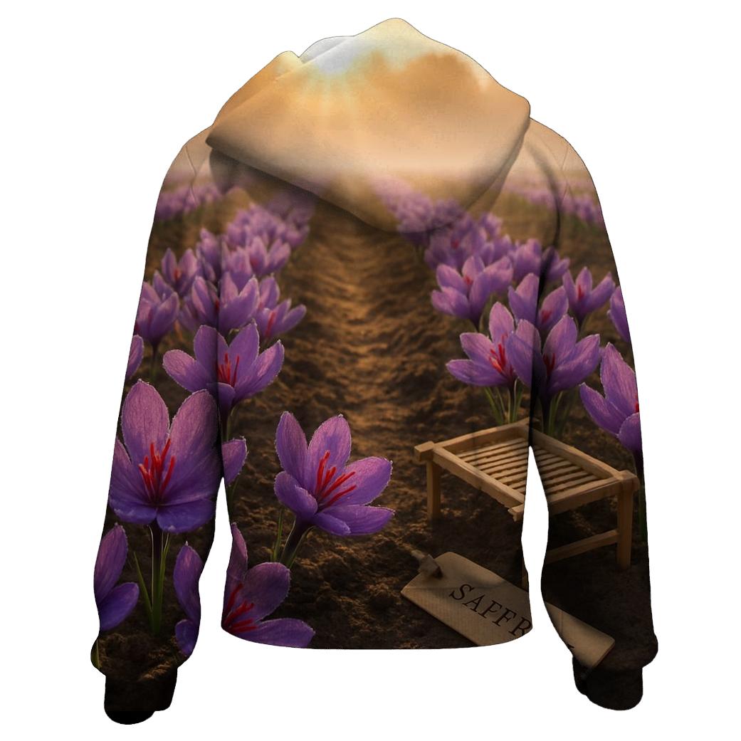 Saffron Crocus Rows After Dawn Mist hoodie styles