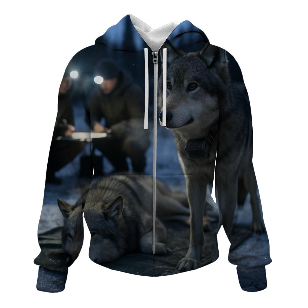 Radio Collar Check In The Boreal Research Clearing pullover hoodies